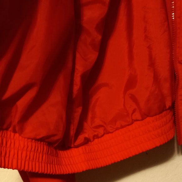 Vintage America West Airlines Full Zip Windbreaker Bold Red & Gray EUC Men's XL - Picture 10 of 13